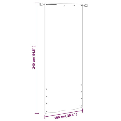 Paravento per Balcone Verde Chiaro 100x240 cm in Tessuto Oxford | homemem39
