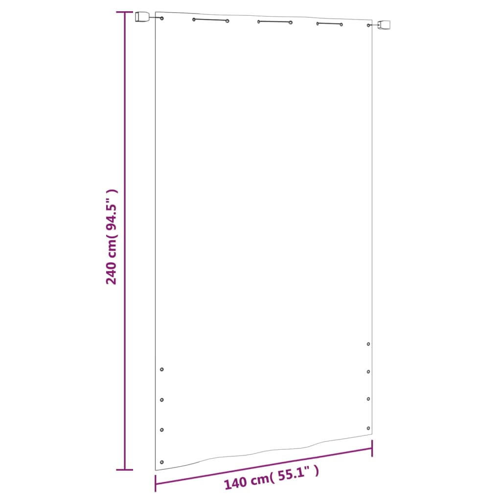 Paravento per Balcone Verde Chiaro 140x240 cm in Tessuto Oxford | homemem39