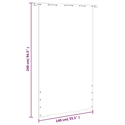 Paravento per Balcone Verde Chiaro 140x240 cm in Tessuto Oxford - homemem39