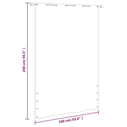 Paravento per Balcone Verde Chiaro 160x240 cm in Tessuto Oxford | homemem39