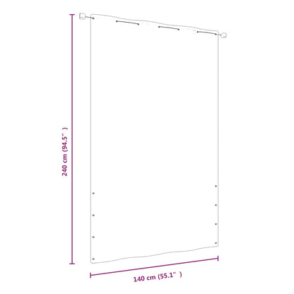 Paravento per Balcone Rosso 140x240 cm in Tessuto Oxford | homemem39