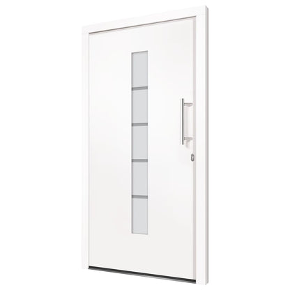 Porta d'Ingresso in Alluminio e PVC Bianco 100x200 cm | homemem39