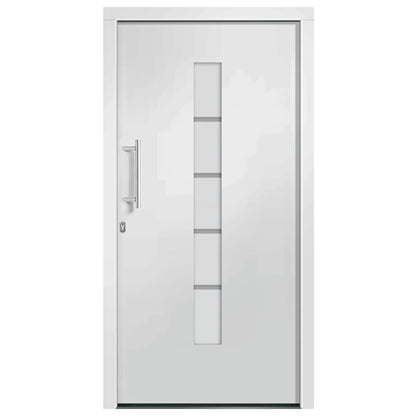 Porta d'Ingresso in Alluminio e PVC Bianco 100x210 cm | homemem39