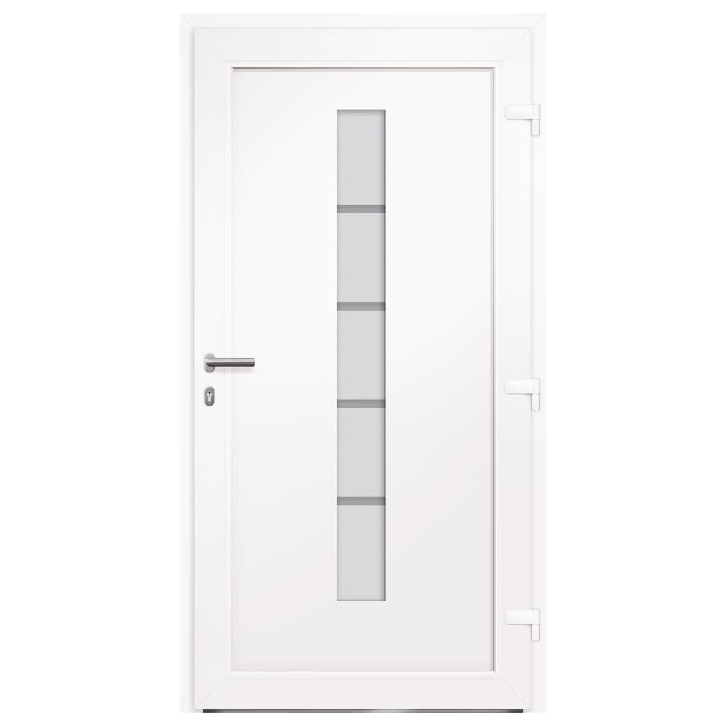 Porta d'Ingresso in Alluminio e PVC Antracite 100x200 cm | homemem39