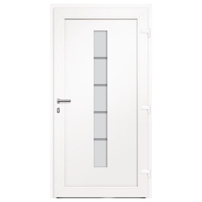 Porta d'Ingresso in Alluminio e PVC Antracite 110x210 cm | homemem39