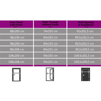 Porta d'Ingresso in Alluminio e PVC Antracite 110x210 cm | homemem39