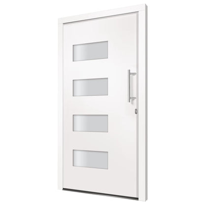 Porta d'Ingresso in Alluminio e PVC Bianco 100x210 cm | homemem39