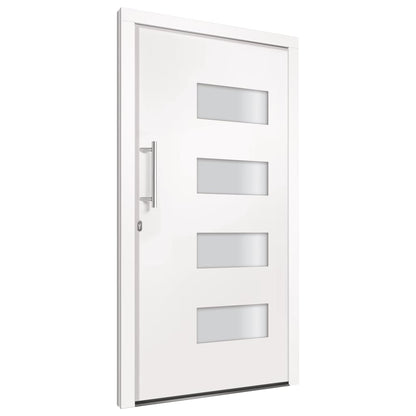 Porta d'Ingresso in Alluminio e PVC Bianco 110x210 cm | homemem39