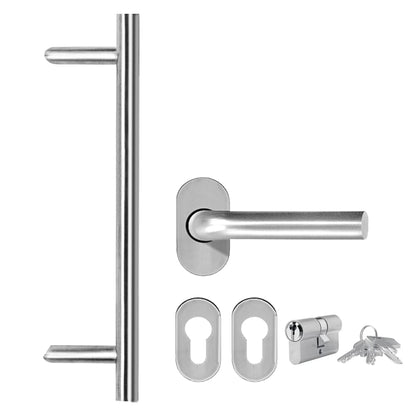 Porta d'Ingresso in Alluminio e PVC Antracite 100x200 cm | homemem39