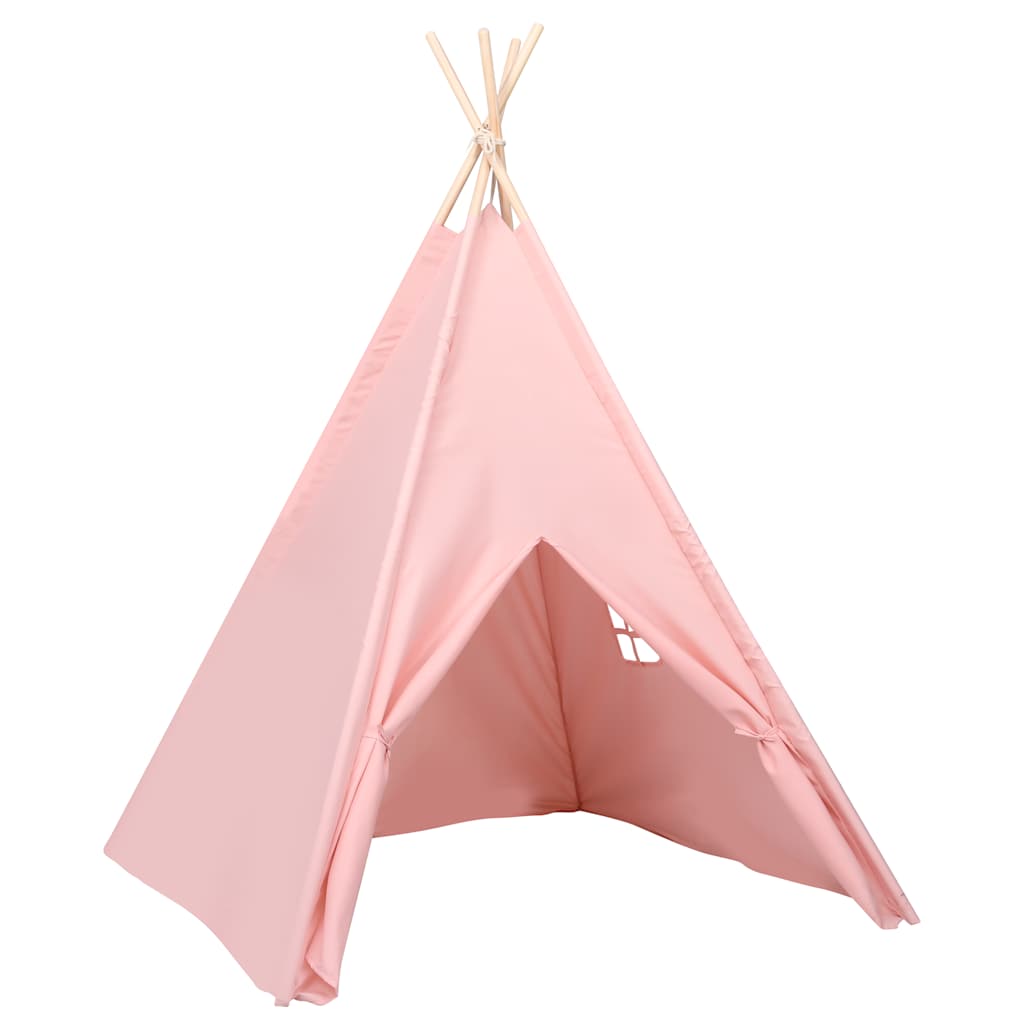 Tenda Tipi per Bambini con Borsa Rosa Microfibra 120x120x150cm
