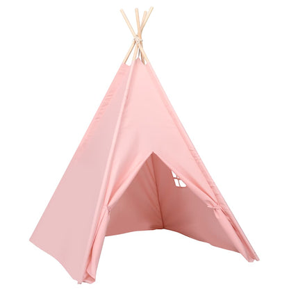 Tenda Tipi per Bambini con Borsa Rosa Microfibra 120x120x150cm