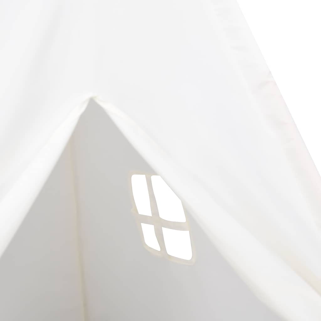 Tenda Tipi Bimbi Borsa Bianco Microfibra Strisce 120x120x150cm - homemem39