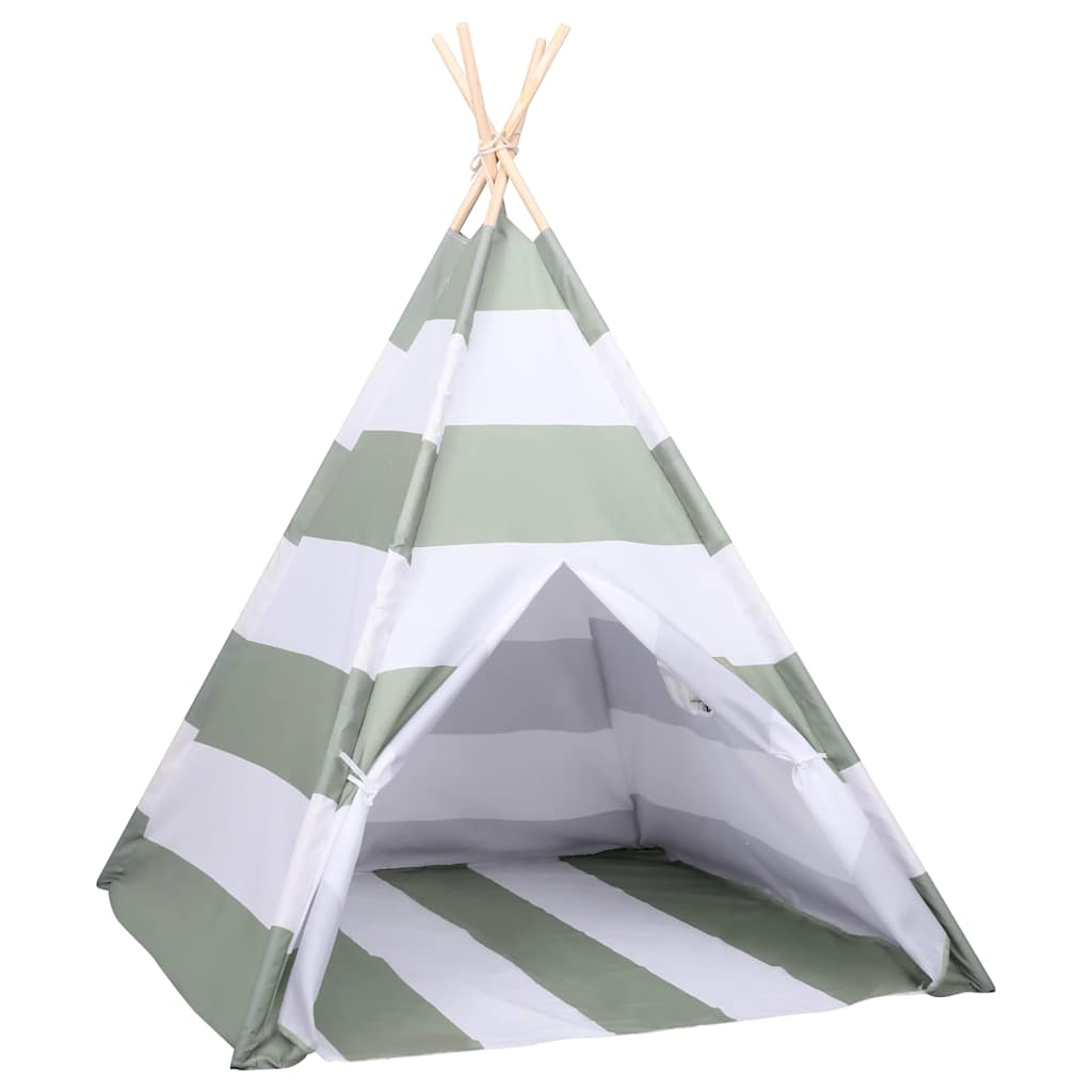 Tenda per bambini Rigato Grigio e Bianco 120 x 120 x 150 cm