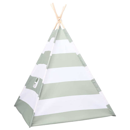 Tenda per bambini Rigato Grigio e Bianco 120 x 120 x 150 cm