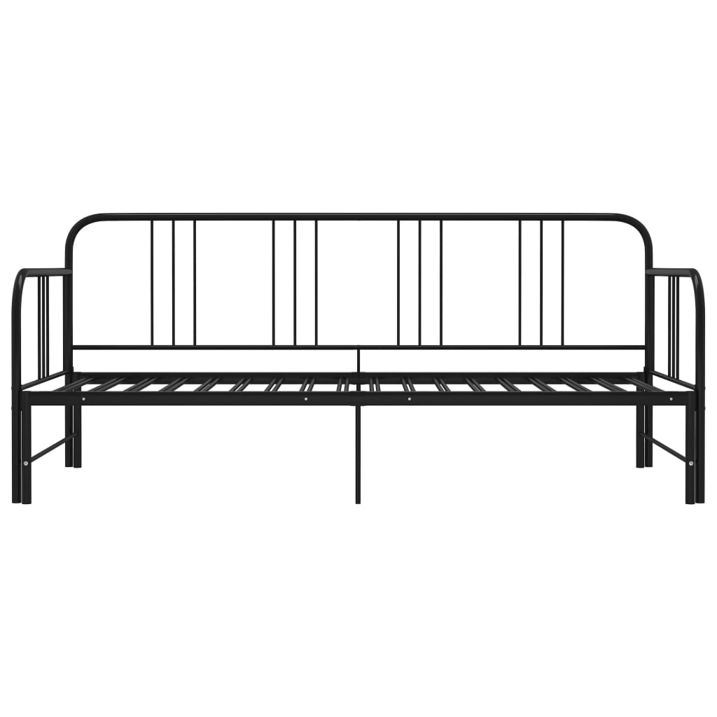 Telaio Divano Letto Estraibile Nero in Metallo 90x200 cm | homemem39