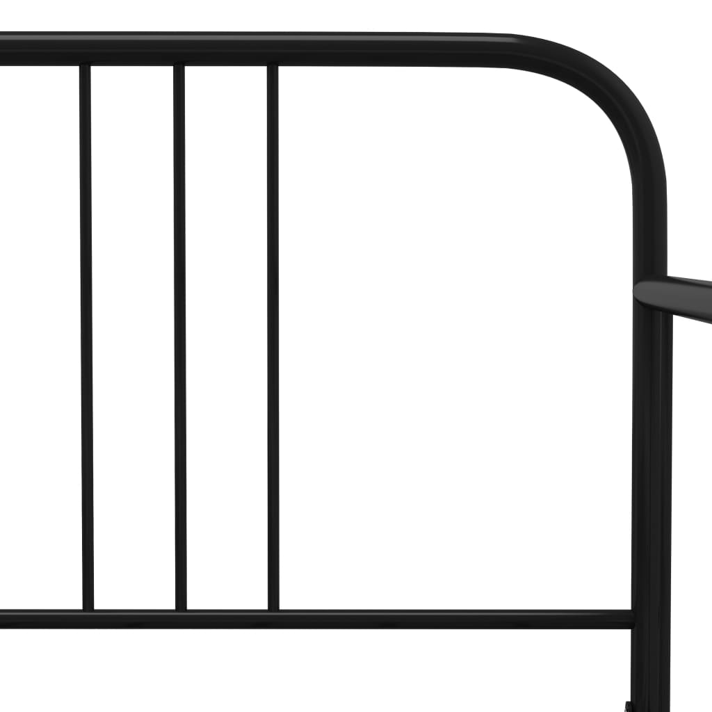 Telaio Divano Letto Estraibile Nero in Metallo 90x200 cm | homemem39