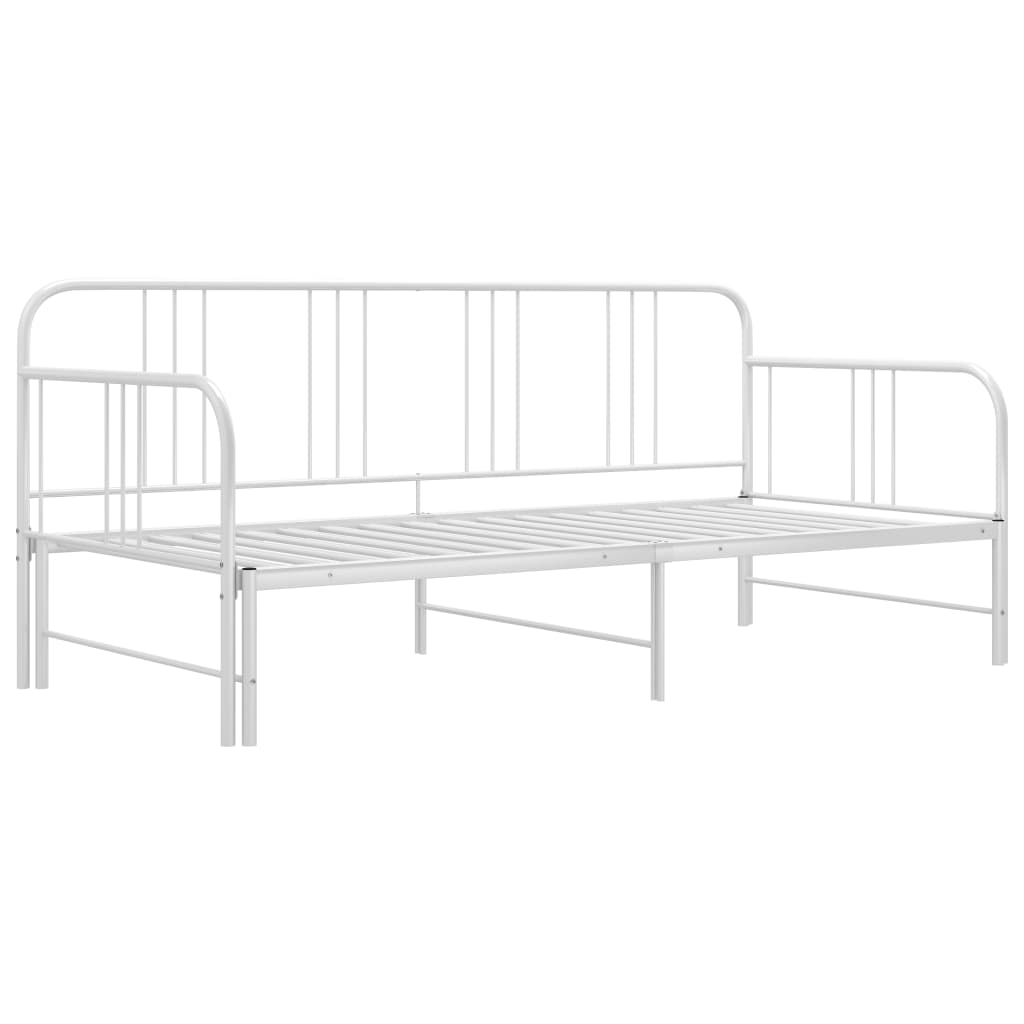 Telaio Divano Letto Estraibile Bianco in Metallo 90x200 cm - homemem39