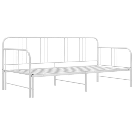 Telaio Divano Letto Estraibile Bianco in Metallo 90x200 cm - homemem39
