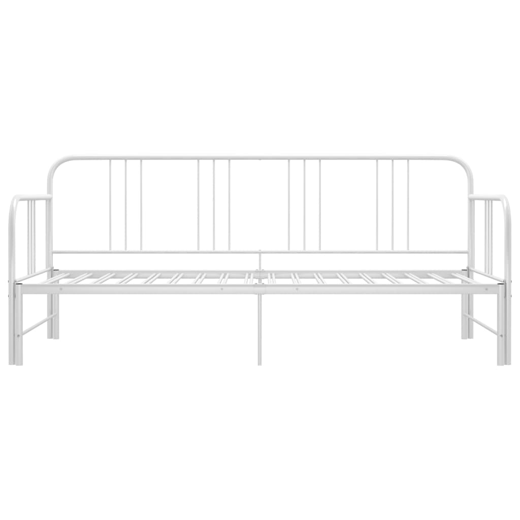 Telaio Divano Letto Estraibile Bianco in Metallo 90x200 cm - homemem39