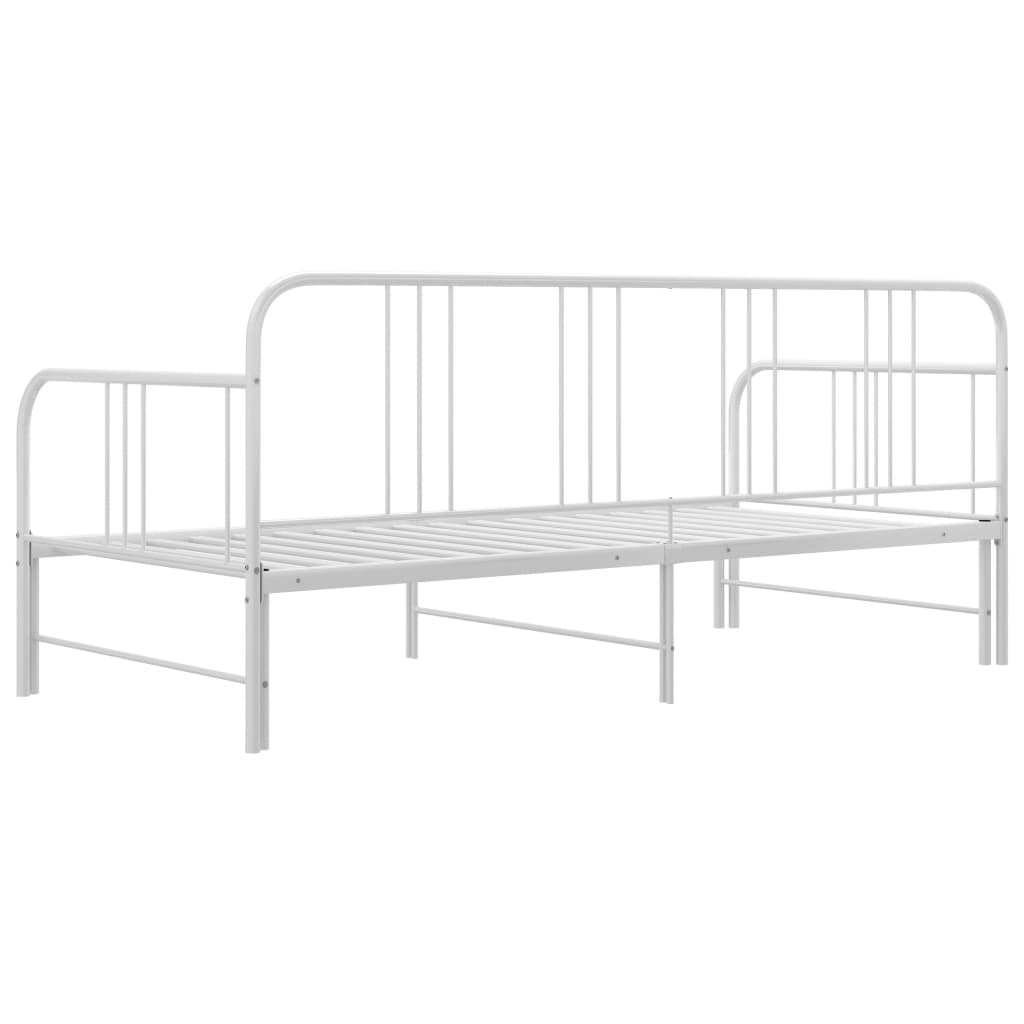 Telaio Divano Letto Estraibile Bianco in Metallo 90x200 cm - homemem39
