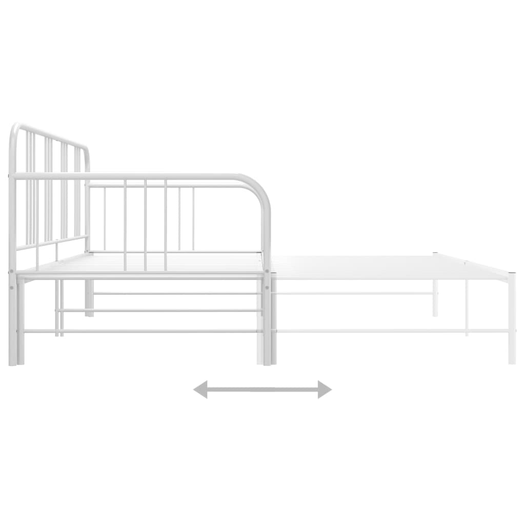 Telaio Divano Letto Estraibile Bianco in Metallo 90x200 cm - homemem39