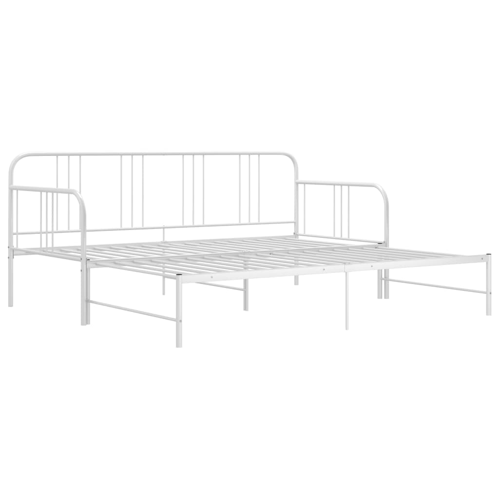 Telaio Divano Letto Estraibile Bianco in Metallo 90x200 cm - homemem39