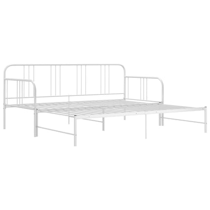 Telaio Divano Letto Estraibile Bianco in Metallo 90x200 cm - homemem39