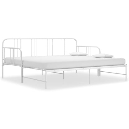 Telaio Divano Letto Estraibile Bianco in Metallo 90x200 cm - homemem39