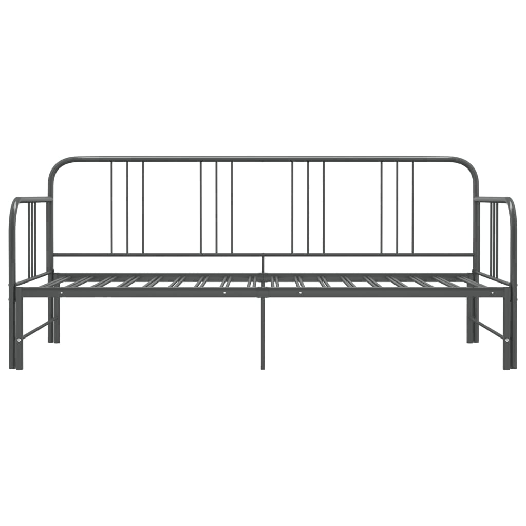 Telaio Divano Letto Estraibile Grigio in Metallo 90x200 cm - homemem39