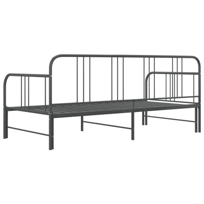 Telaio Divano Letto Estraibile Grigio in Metallo 90x200 cm - homemem39