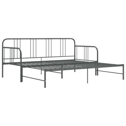 Telaio Divano Letto Estraibile Grigio in Metallo 90x200 cm - homemem39