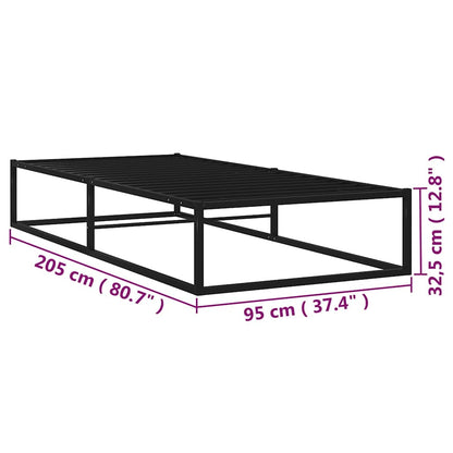 Giroletto Nero in Metallo 90x200 cm