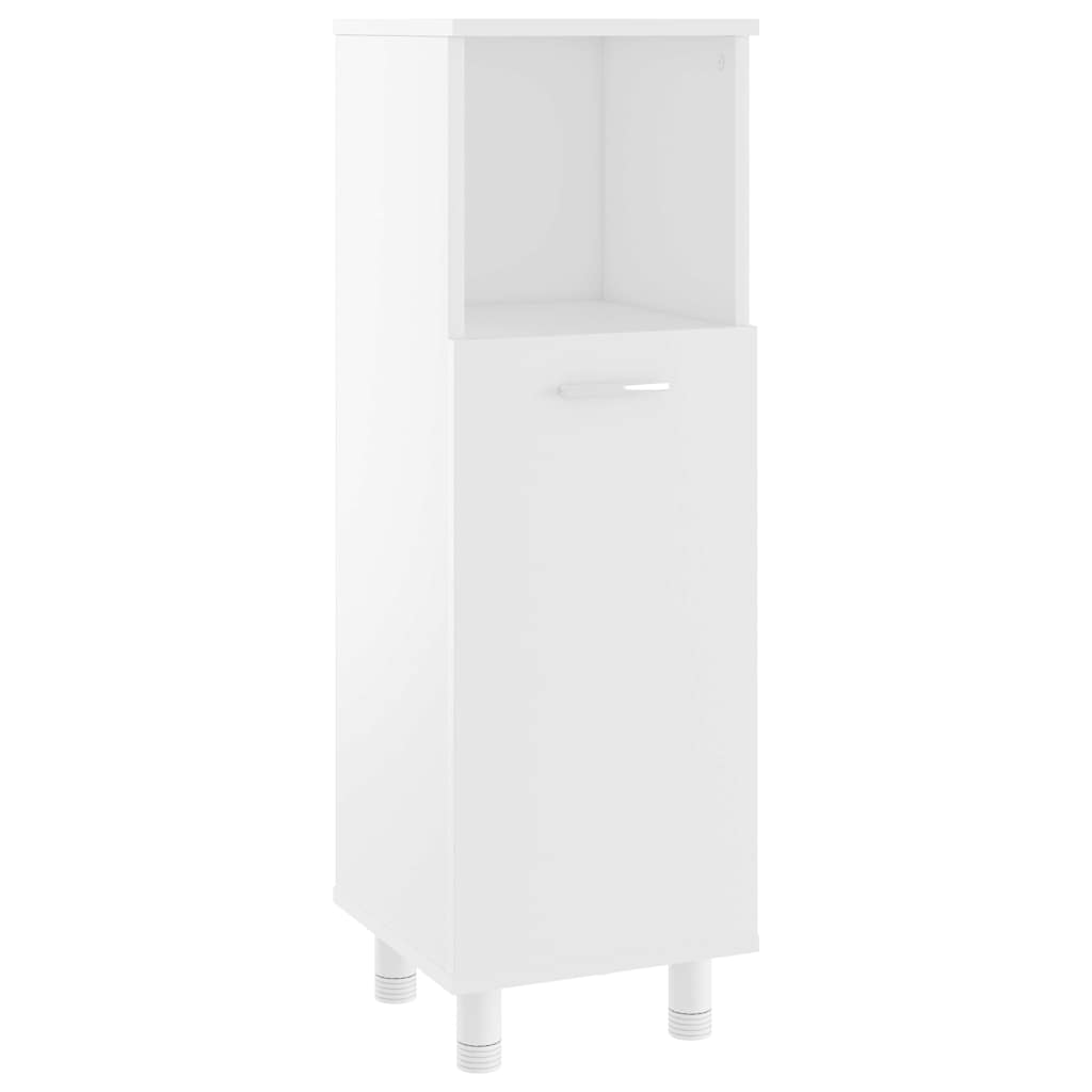 Set Mobili da Bagno 4 pz Bianco in Truciolato