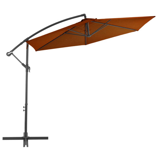 Ombrellone a Sbalzo con Palo in Alluminio 300 cm Terracotta - homemem39