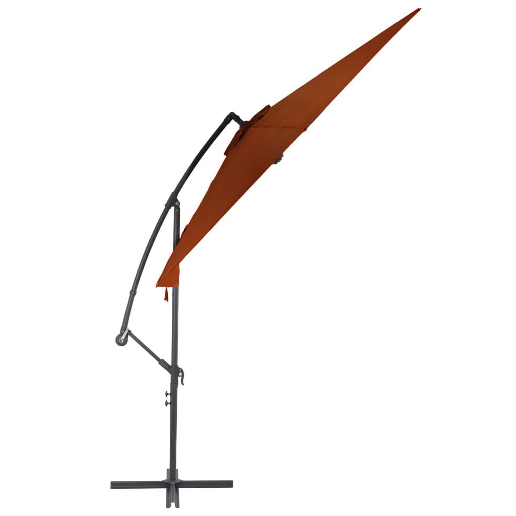 Ombrellone a Sbalzo con Palo in Alluminio 300 cm Terracotta - homemem39