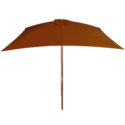 Ombrellone da Giardino con Palo in Legno Terracotta 200x300 cm | homemem39