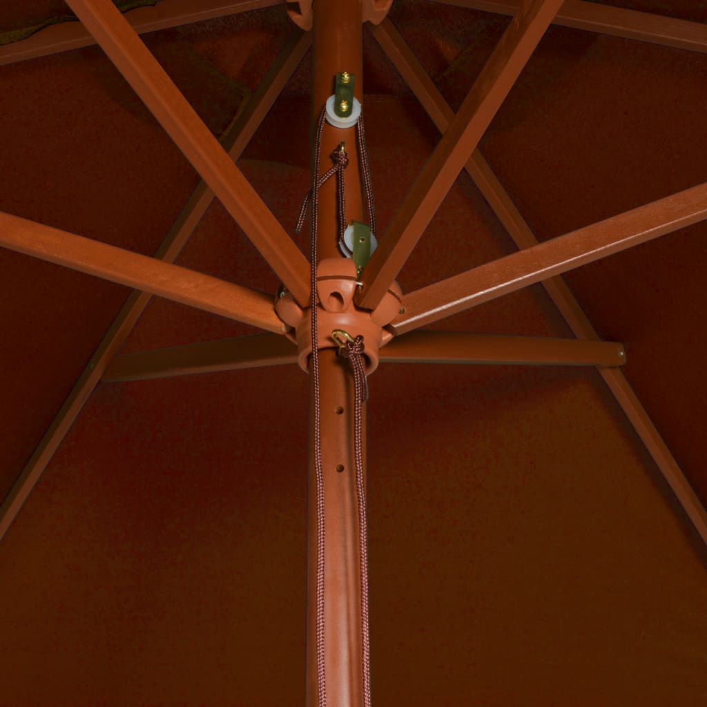 Ombrellone da Giardino con Palo in Legno Terracotta 200x300 cm | homemem39