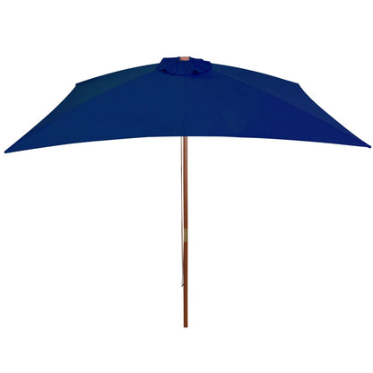 Ombrellone da Giardino con Palo in Legno Blu 200x300 cm - homemem39