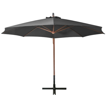 Ombrellone a Sbalzo Antracite 3,5x2,9 m Palo in Abete Massello | homemem39