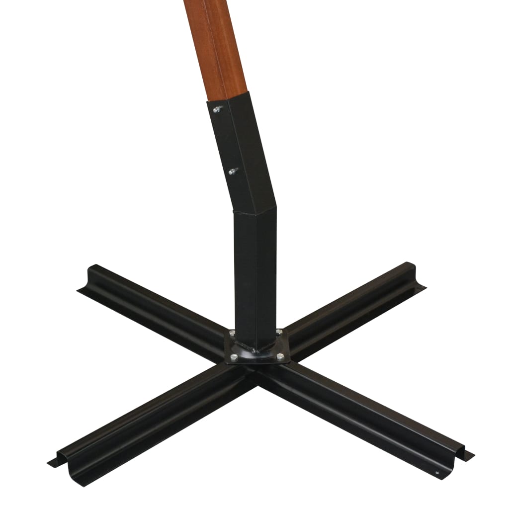 Ombrellone a Sbalzo Nero 3,5x2,9 m Palo in Abete Massello - homemem39
