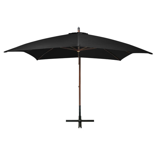 Ombrellone a Sbalzo Nero 3x3 m Palo in Abete Massello | homemem39