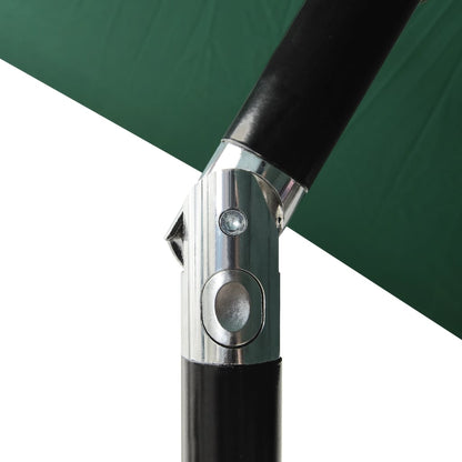 Ombrellone a Sbalzo con Palo in Acciaio e LED Verde 2x3 m | homemem39