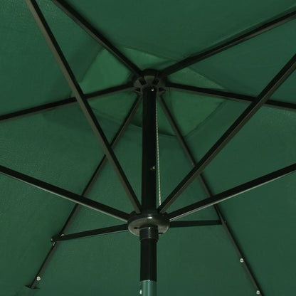 Ombrellone a Sbalzo con Palo in Acciaio e LED Verde 2x3 m - homemem39