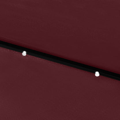 Ombrellone a Sbalzo con Palo in Acciaio e LED Bordeaux 2x3 m | homemem39