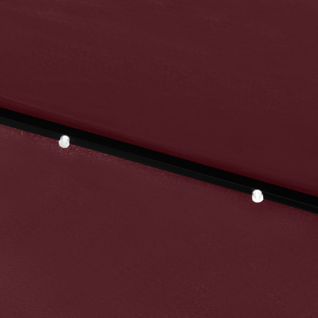 Ombrellone a Sbalzo con Palo in Acciaio e LED Bordeaux 2x3 m - homemem39