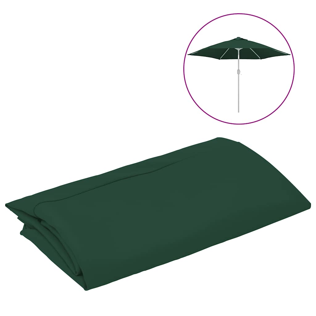 Telo di Ricambio per Ombrellone Verde 300 cm | homemem39
