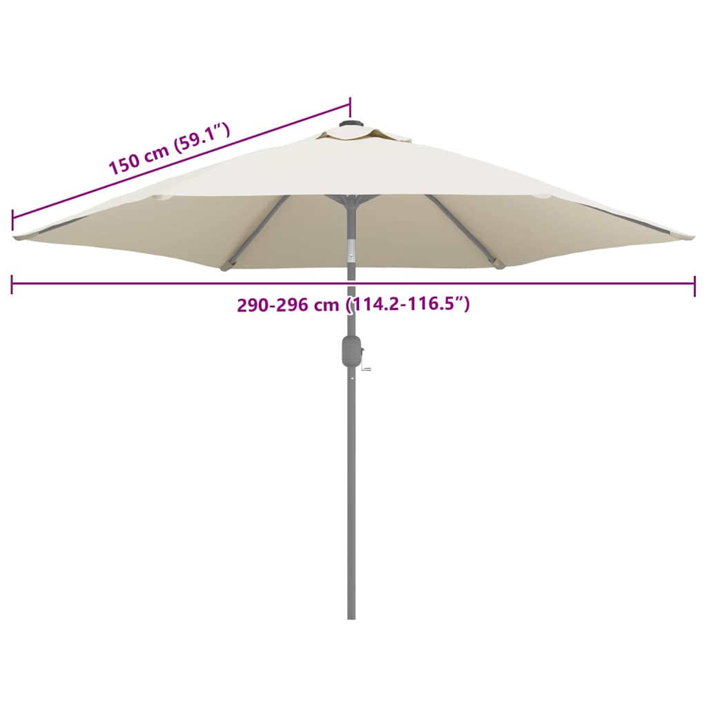 Telo di Ricambio per Ombrellone Bianco 300 cm | homemem39