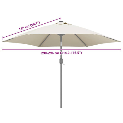 Telo di Ricambio per Ombrellone Bianco 300 cm | homemem39