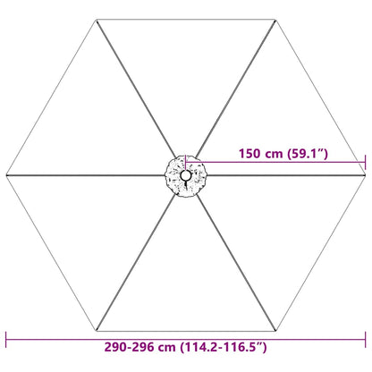 Telo di Ricambio per Ombrellone Talpa 300 cm | homemem39