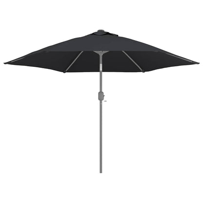 Telo di Ricambio per Ombrellone Nero 300 cm